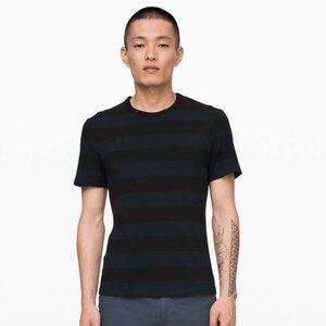 Lululemon Men's 5 Year Basic Tee - Black/Blue Stripe
